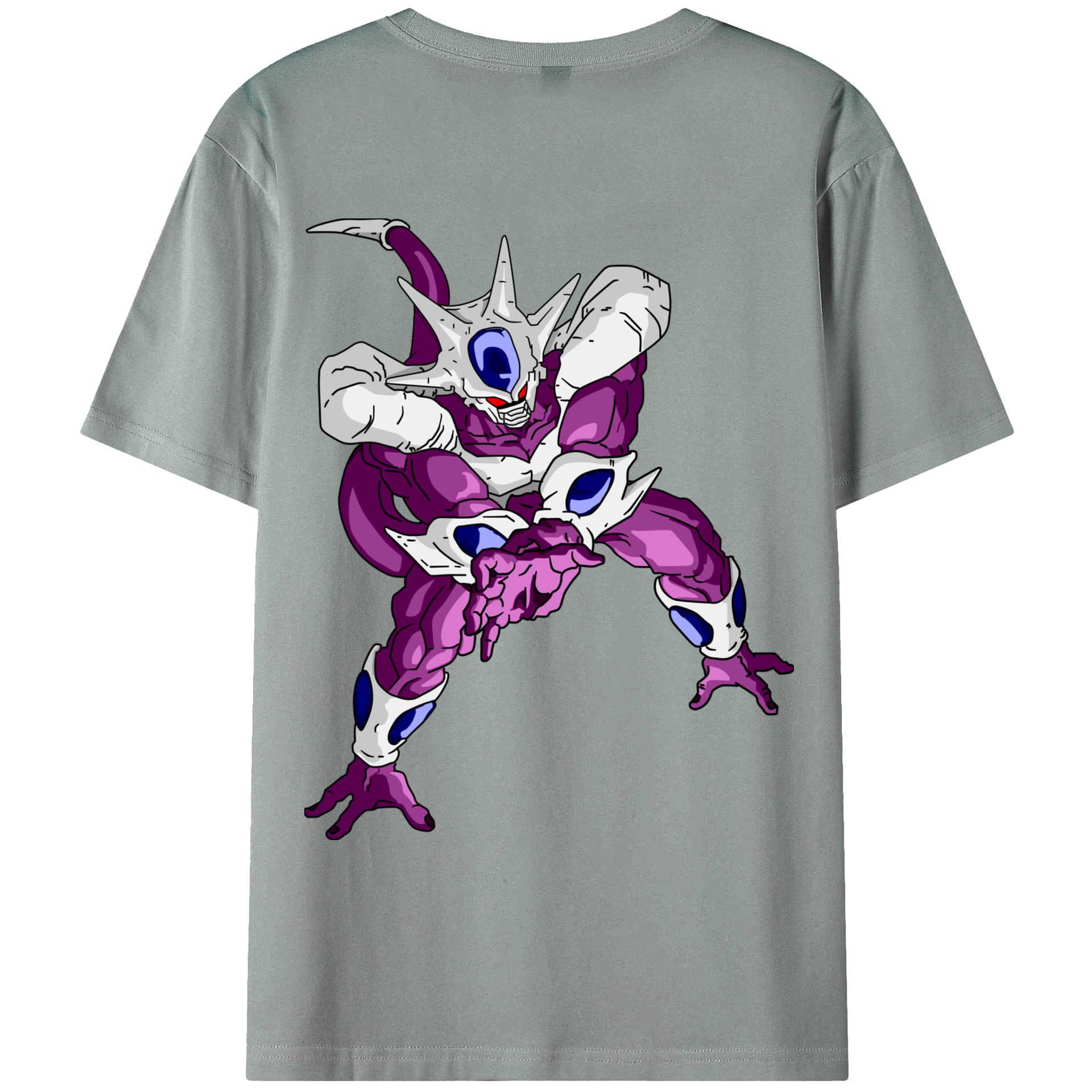 （画像用） ドラゴンボール クウラ DRAGON BALL Cooler Coora 綿100％ メンズ半袖Tシャツ（バックプリント） 通気性